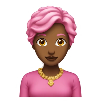 pink and gold woman sticker
