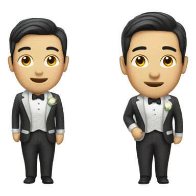 "An Asian groom." sticker