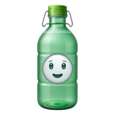 Borjomi water bottle emoji with label sticker