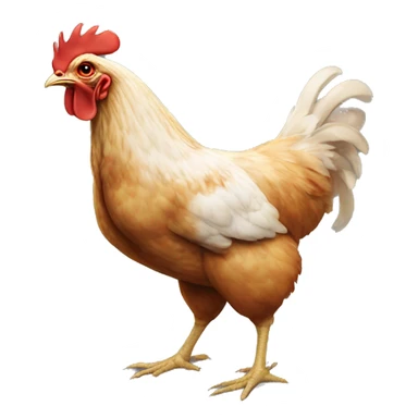 chicken loking at you like ur dum sticker