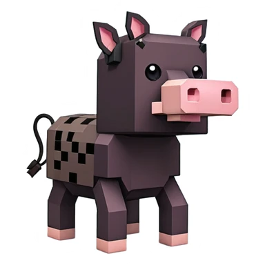 enderman minecraft chevauchant un cochon (clash royale sticker