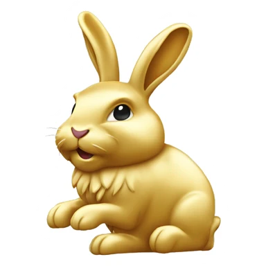 gold coin, rabbite on coin  sticker