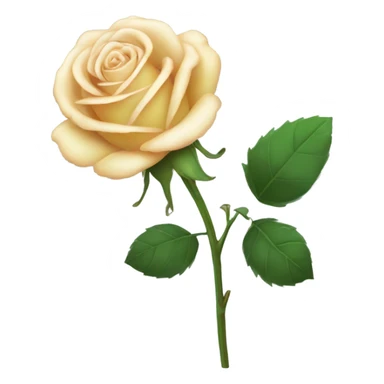 rose with stem sticker