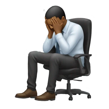 Office worker with headache sticker