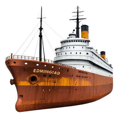 the Edmund Fitzgerald ship, detailed sticker