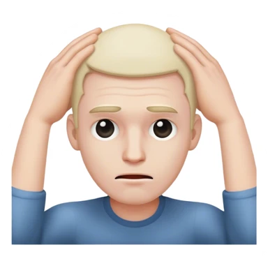 Man holding his own head sticker