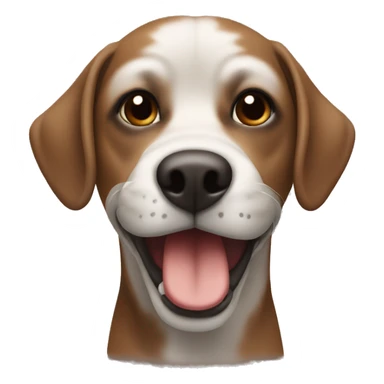 Black mouth cut dog breed with brown fur color sticker