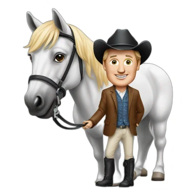 Wayne gretzky with a horse sticker