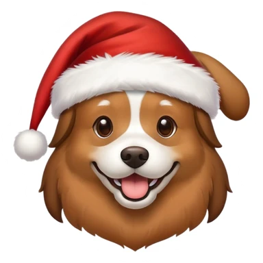 Dog with a Santa hat  sticker