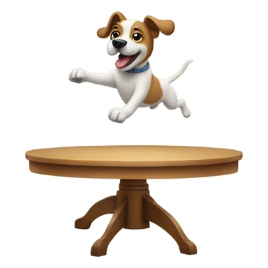 Dog dancing on a table sticker