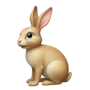 beige bunny sticker