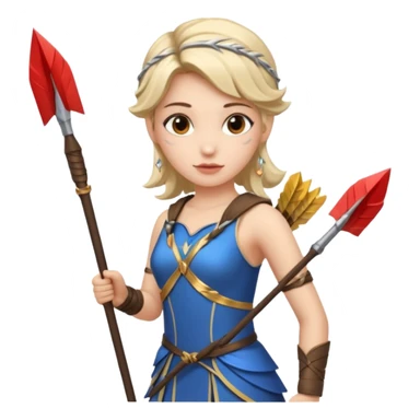 wo with eros clothes and arrows sticker