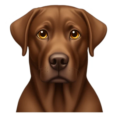 Brown lab, tired face, looking at you confused sticker