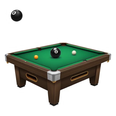 Pool table with the back ball  sticker