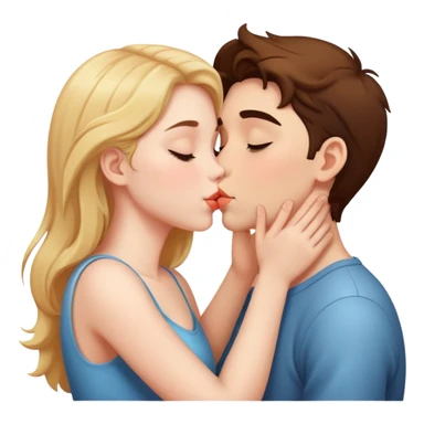 Boyfriend and girlfriend kissing  sticker