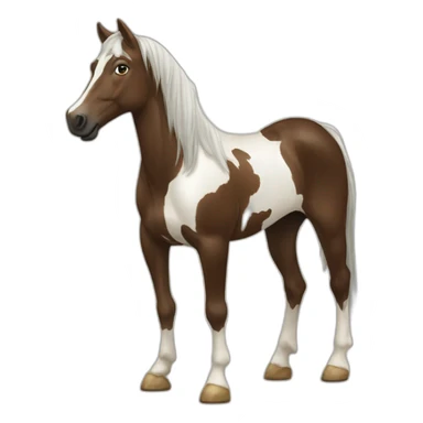 Cheval sur vache sticker