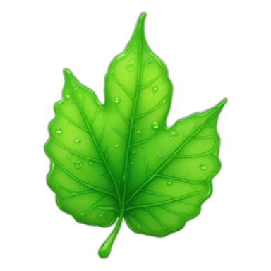 leaf with dew sticker