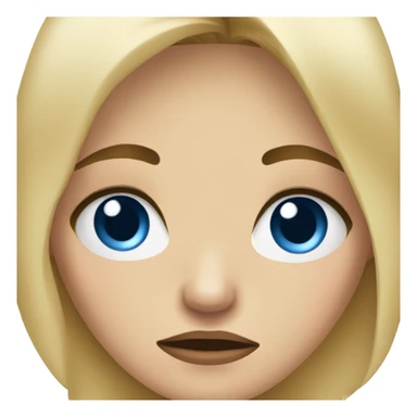 blonde blue eyed girl upset sticker