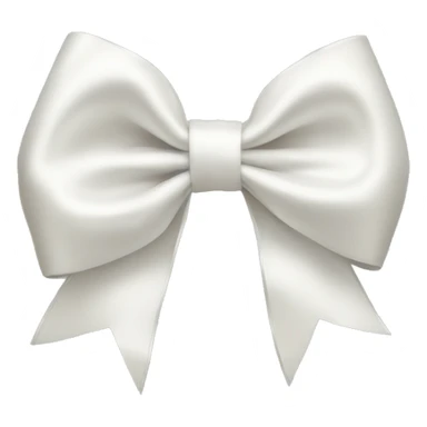 white satin bow sticker