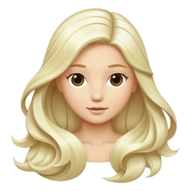 Platinum blonde hair sticker