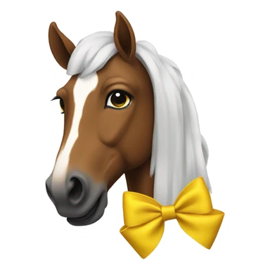 Horse with a Yellow bow sticker