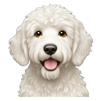 White Labradoodle sticker