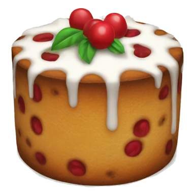 round fruitcake sticker