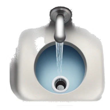 water going down the drain sticker
