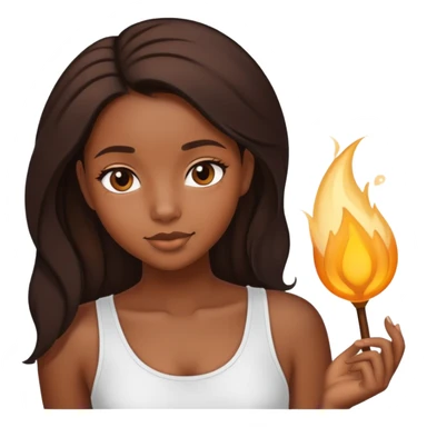 pretty black girl with honeybrown hair on one side and black on the other sticker