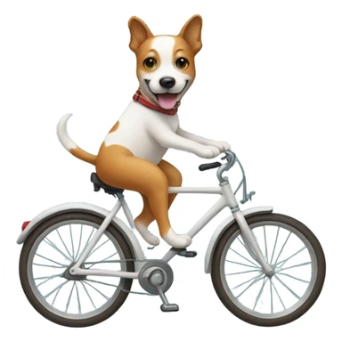 A dog riding a bike sticker