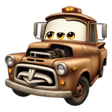 mater from cars movie sticker