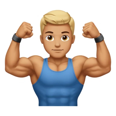 food flexing biceps sticker