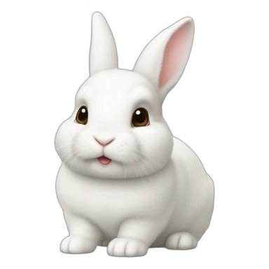 White Netherland dwarf bunny sticker