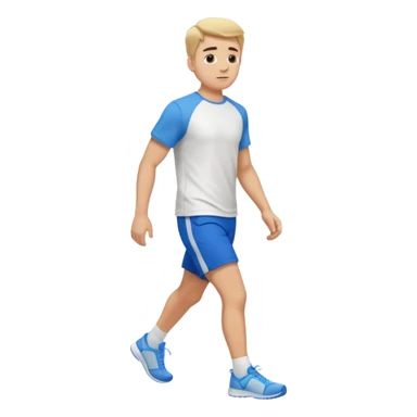 White male walking to the left full body sticker