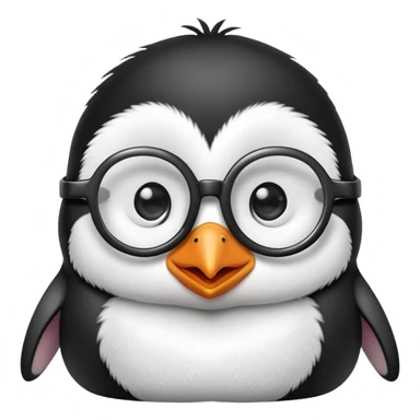 Cute pinguin with glasses sticker