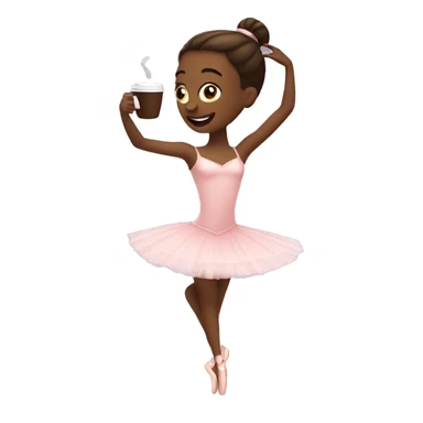 Ballerina drinks coffee sticker