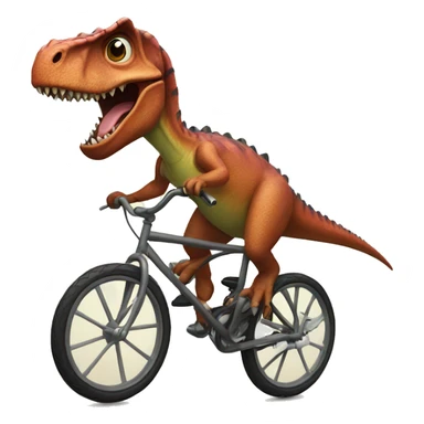 Dino riding a bike sticker