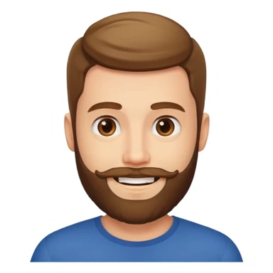 handsome man beard no moustache sticker