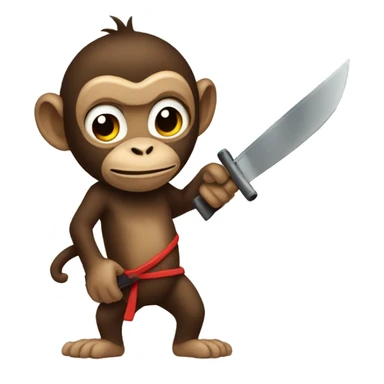 A monkey with a machete sticker