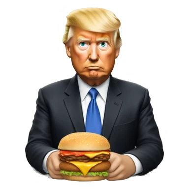 Donald trump eating McDonalds sticker