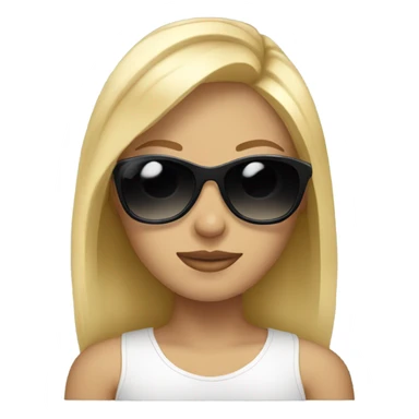 Blonde girl wearing sunglasses  sticker