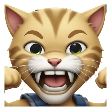 fighting cats sticker