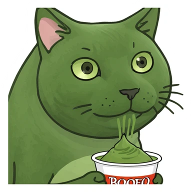 cat with a matcha  sticker