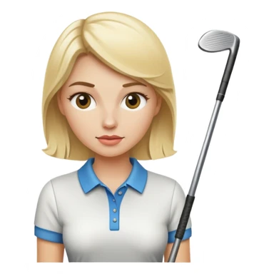 Blonde hair lady golf  sticker