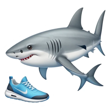 Tiburón con piernas y sapatos sticker