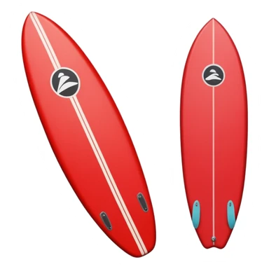 1 Red Surfboard with Stickers sticker