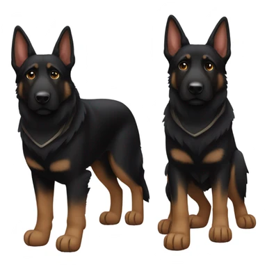 female black german shepherds with brown paws sticker