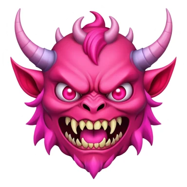 Pink demon sticker