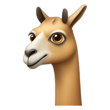 funny guanaco face sticker