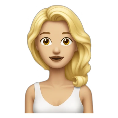 Une jolie blonde qui fais un Proute sticker